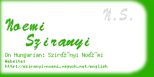 noemi sziranyi business card